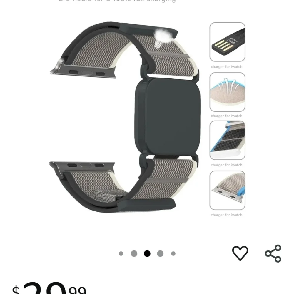 2 in 1 Watch Charger Nylon Band